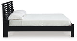 Danziar Black Full Slat Framed Platform Bedroom Set by Ashley at Eve Furniture