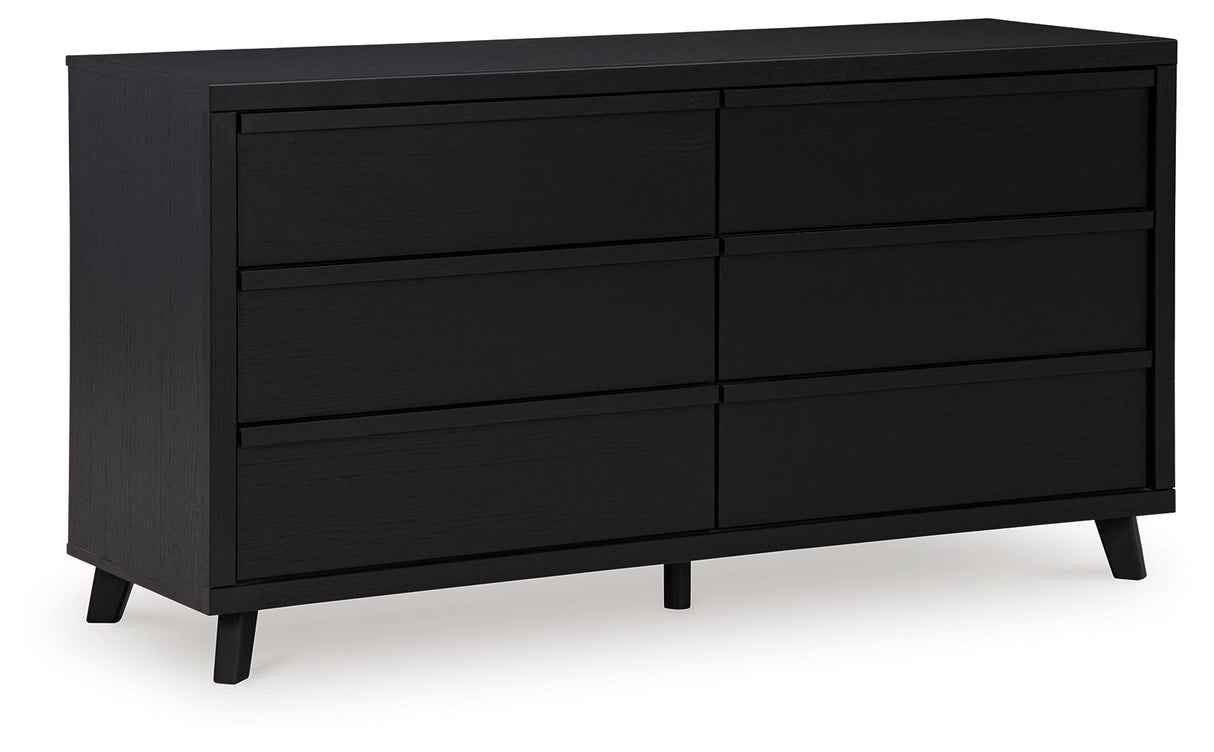 Danziar Black Full Slat Framed Platform Bedroom Set by Ashley at Eve Furniture