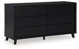 Danziar Black Full Slat Framed Platform Bedroom Set by Ashley at Eve Furniture