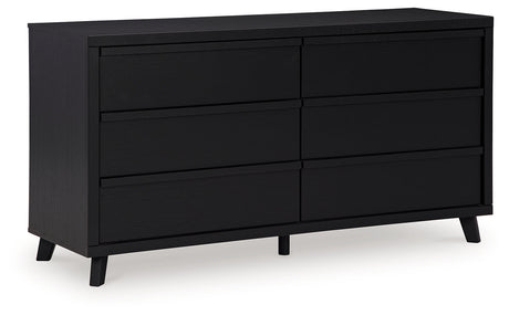 Danziar Black Full Slat Framed Platform Bedroom Set by Ashley at Eve Furniture