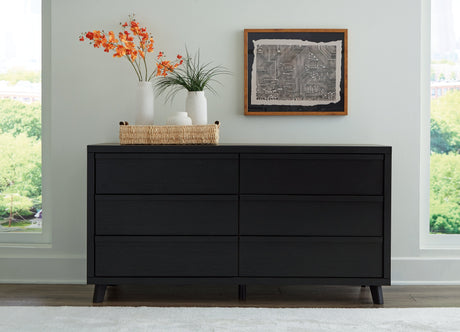 Danziar Black Full Slat Framed Platform Bedroom Set by Ashley at Eve Furniture