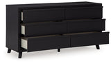 Danziar Black Full Slat Framed Platform Bedroom Set by Ashley at Eve Furniture
