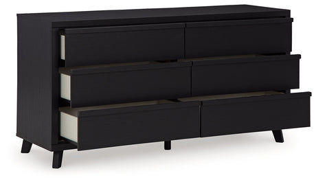 Danziar Black Full Slat Framed Platform Bedroom Set by Ashley at Eve Furniture