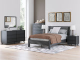 Danziar Black Full Slat Framed Platform Bedroom Set by Ashley at Eve Furniture