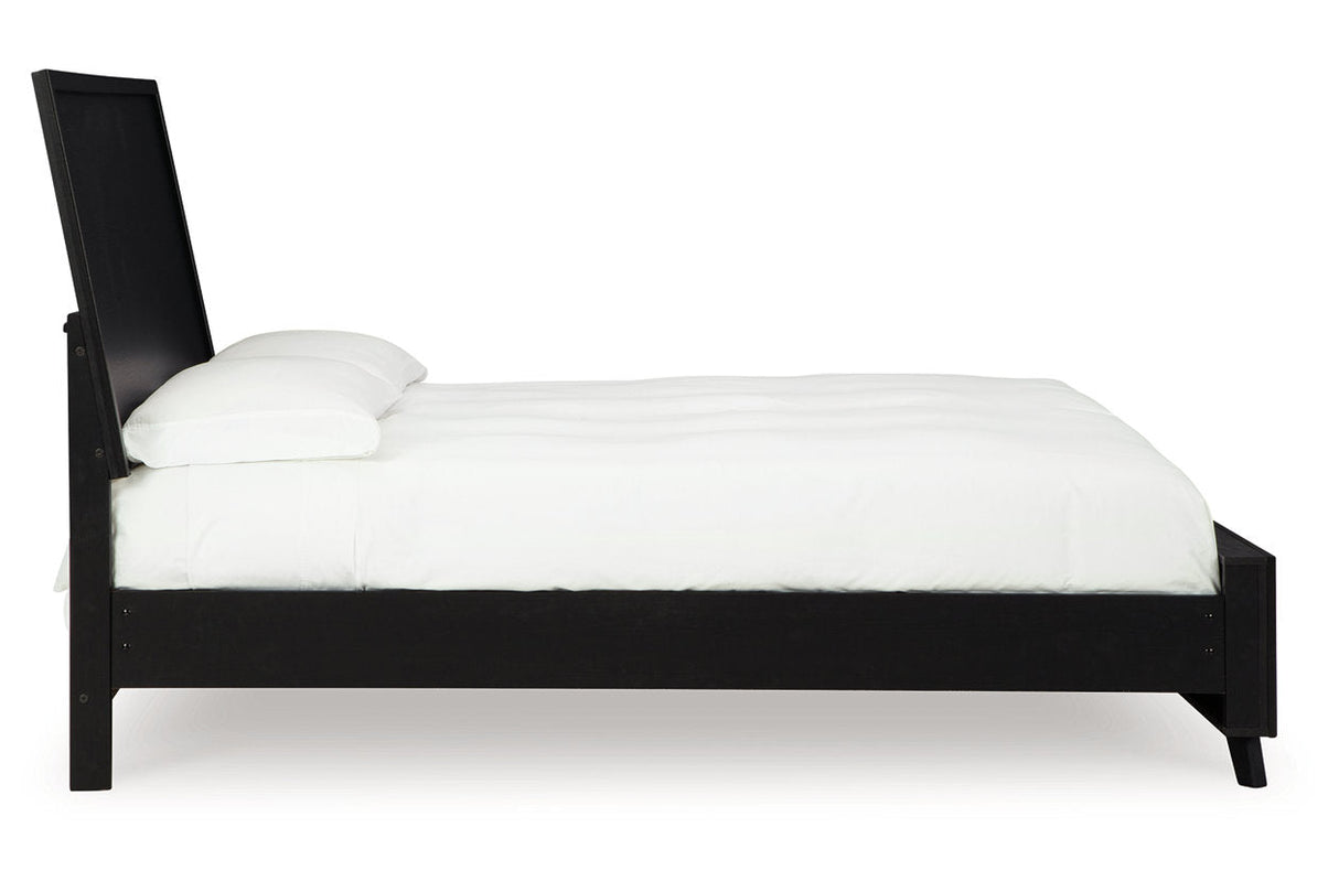 Danziar Black King Framed Platform Bed by Ashley at Eve Furniture