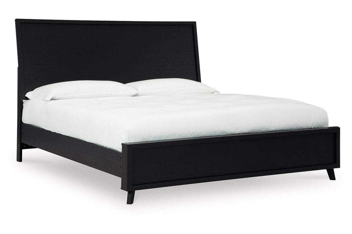 Danziar Black King Framed Platform Bed by Ashley at Eve Furniture