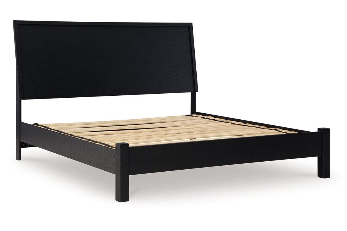 Danziar Black King Platform Bed by Ashley at Eve Furniture