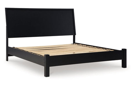 Danziar Black King Platform Bed by Ashley at Eve Furniture