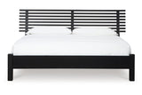 Danziar Black King Slat Platform Bed by Ashley at Eve Furniture