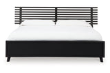 Danziar Black King Slat Platform Bed by Ashley at Eve Furniture