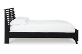 Danziar Black King Slat Platform Bed by Ashley at Eve Furniture