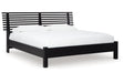 Danziar Black King Slat Platform Bed by Ashley at Eve Furniture