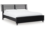 Danziar Black King Slat Platform Bed by Ashley at Eve Furniture