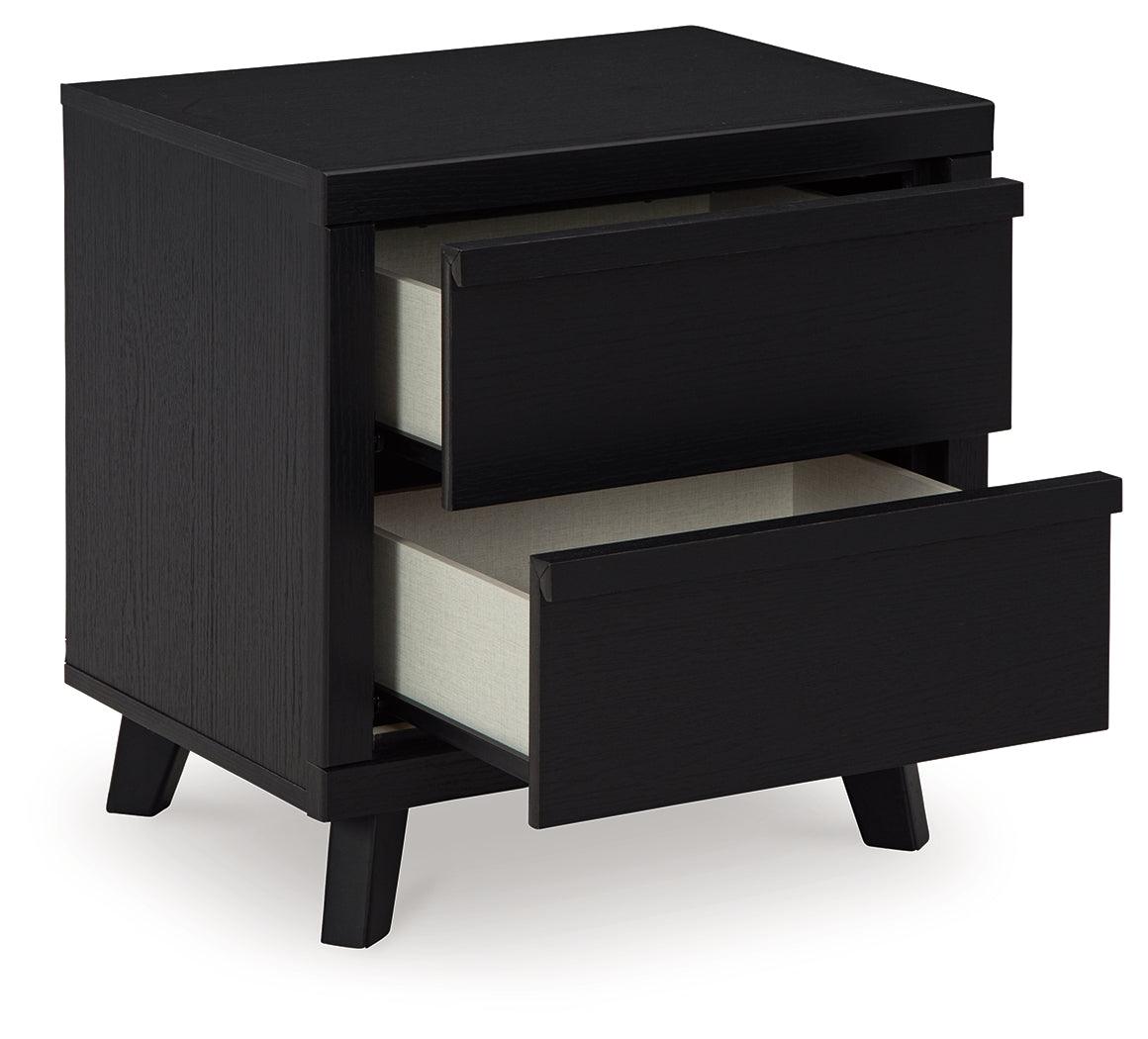 Danziar Black Nightstand by Ashley at Eve Furniture