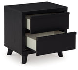 Danziar Black Nightstand by Ashley at Eve Furniture