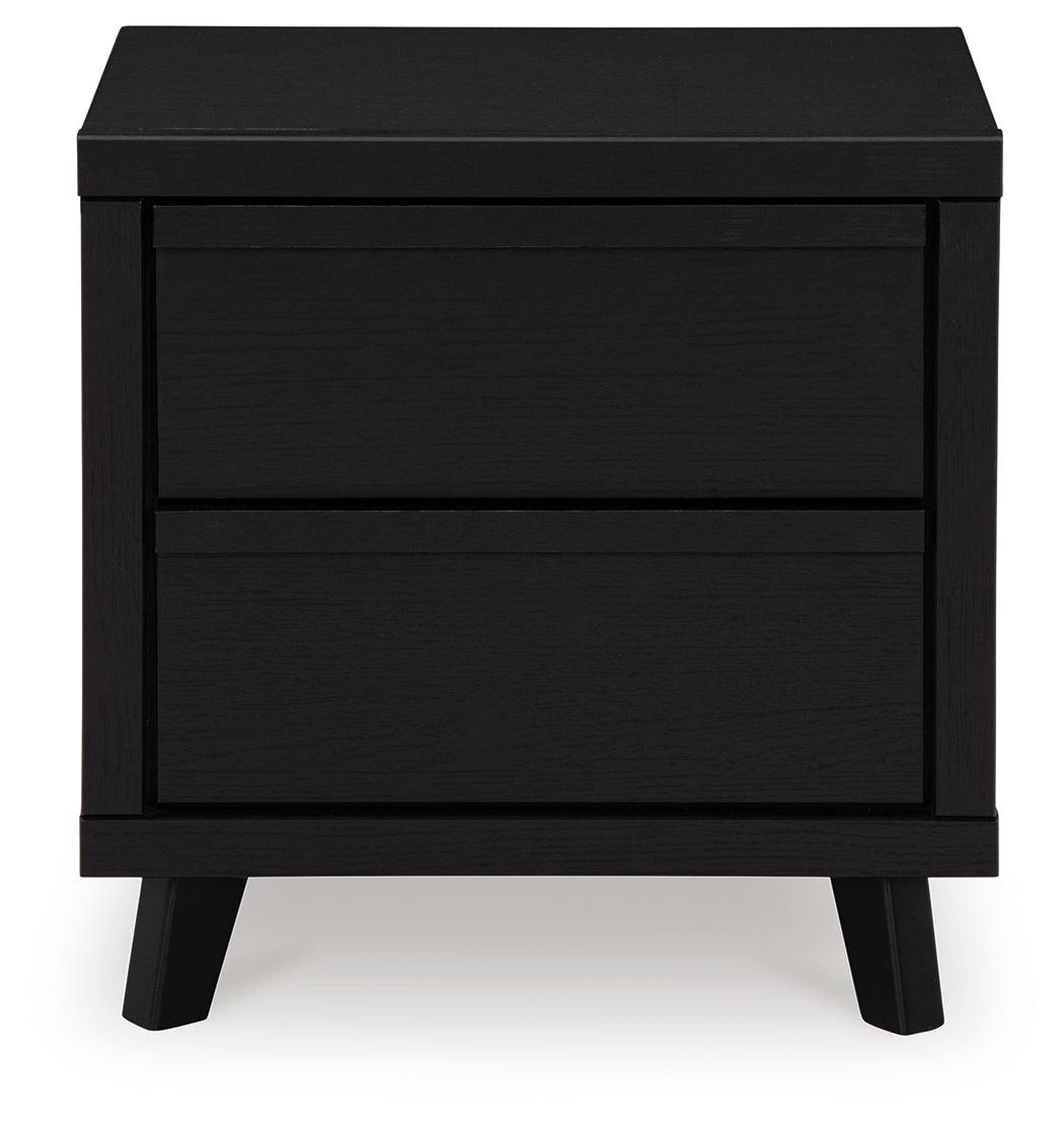 Danziar Black Nightstand by Ashley at Eve Furniture