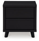 Danziar Black Nightstand by Ashley at Eve Furniture