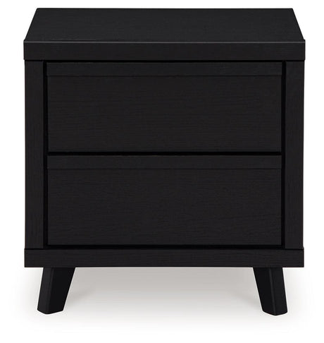 Danziar Black Nightstand by Ashley at Eve Furniture