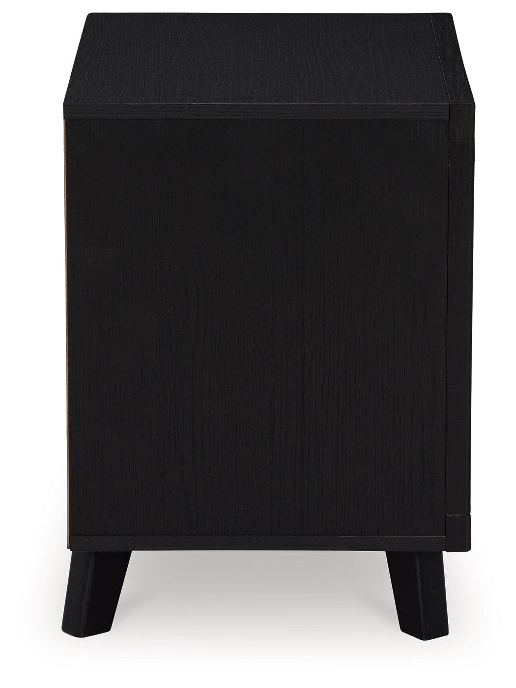 Danziar Black Nightstand by Ashley at Eve Furniture