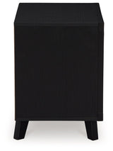 Danziar Black Nightstand by Ashley at Eve Furniture