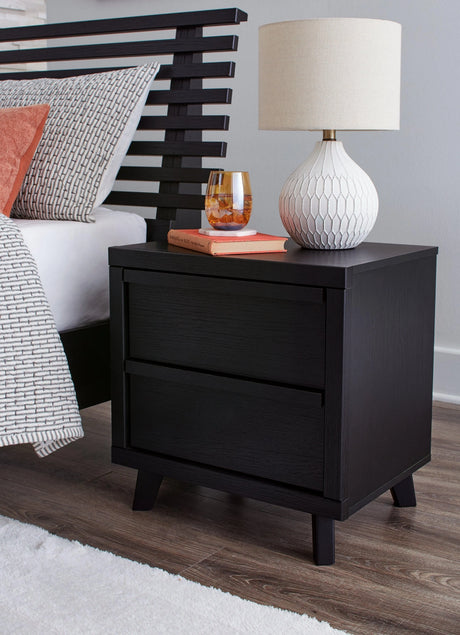 Danziar Black Nightstand by Ashley at Eve Furniture