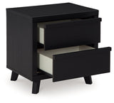 Danziar Black Platform Framed Bedroom Set by Ashley at Eve Furniture