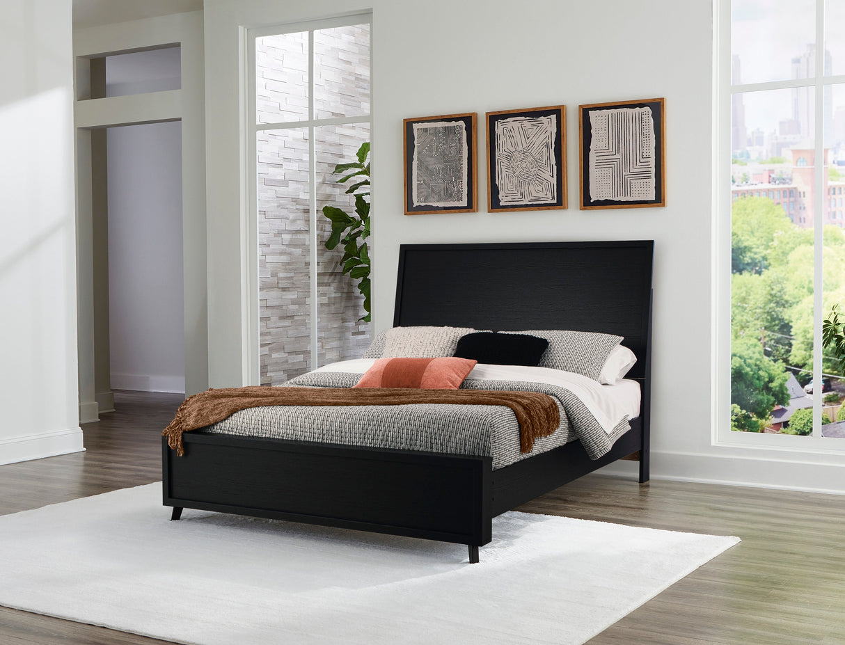 Danziar Black Platform Framed Bedroom Set by Ashley at Eve Furniture