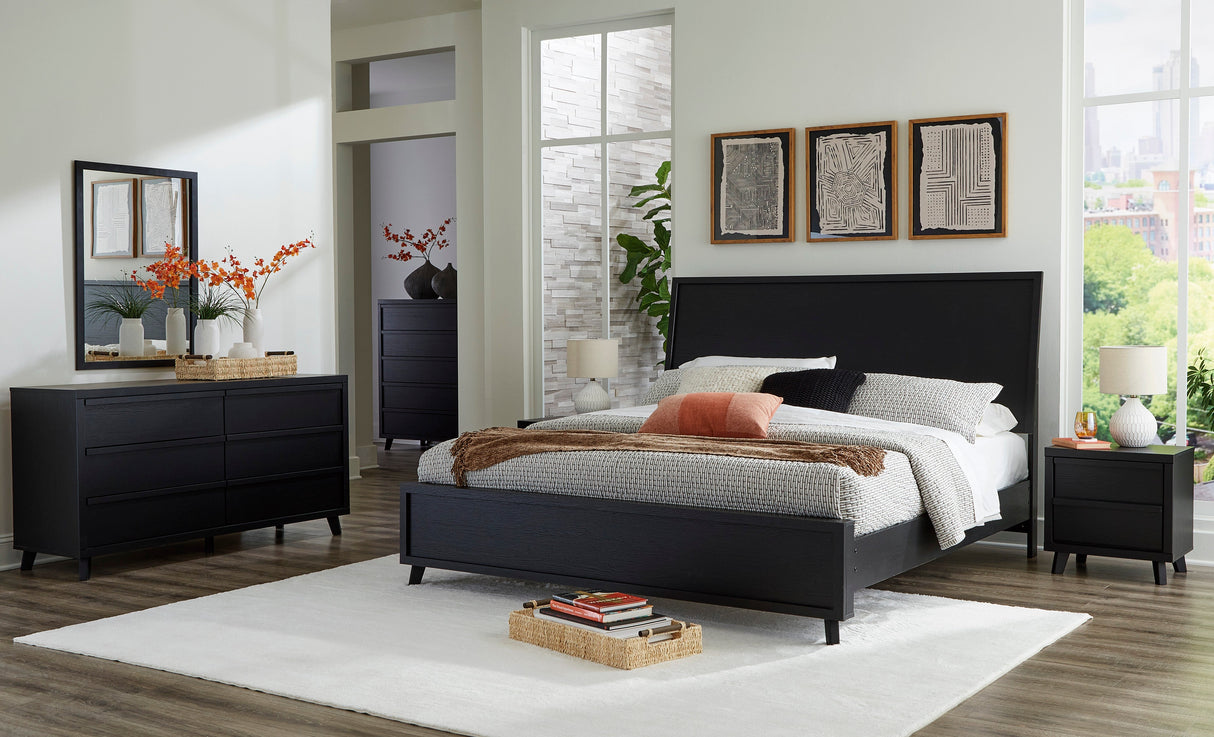 Danziar Black Platform Framed Bedroom Set by Ashley at Eve Furniture
