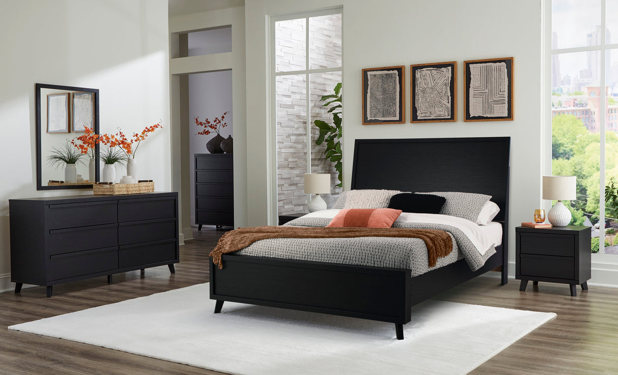 Danziar Black Platform Framed Bedroom Set by Ashley at Eve Furniture