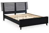 Danziar Black Queen Slat Framed Platform Bed by Ashley at Eve Furniture