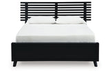Danziar Black Queen Slat Framed Platform Bed by Ashley at Eve Furniture