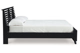 Danziar Black Queen Slat Framed Platform Bed by Ashley at Eve Furniture