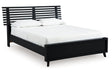 Danziar Black Queen Slat Framed Platform Bed by Ashley at Eve Furniture
