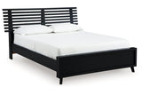 Danziar Black Queen Slat Framed Platform Bed by Ashley at Eve Furniture