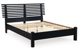Danziar Black Queen Slat Platform Bed by Ashley at Eve Furniture