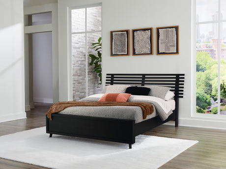 Danziar Black Slat Platform Framed Bedroom Set by Ashley at Eve Furniture