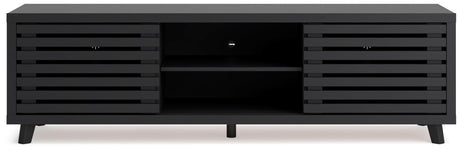Danziar Black 72" TV Stand by Ashley at Eve Furniture