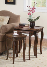 Daphne 3-Piece Curved Leg Nesting Tables Warm Brown