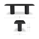 Daphne Black Large Dining Table by Moe's Home at Eve Furniture