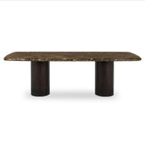 Daphne Dark Emperador Marble Large Dining Table by MOES at Eve Furniture