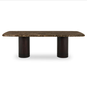 Daphne Dark Emperador Marble Large Dining Table by MOES at Eve Furniture