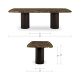 Daphne Dark Emperador Marble Large Dining Table by Moe's Home at Eve Furniture