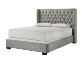 Daphne Light Gray Upholstered King Bed by Crown Mark at Eve Furniture