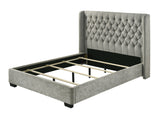 Daphne Light Gray Upholstered Queen Bed by Crown Mark at Eve Furniture