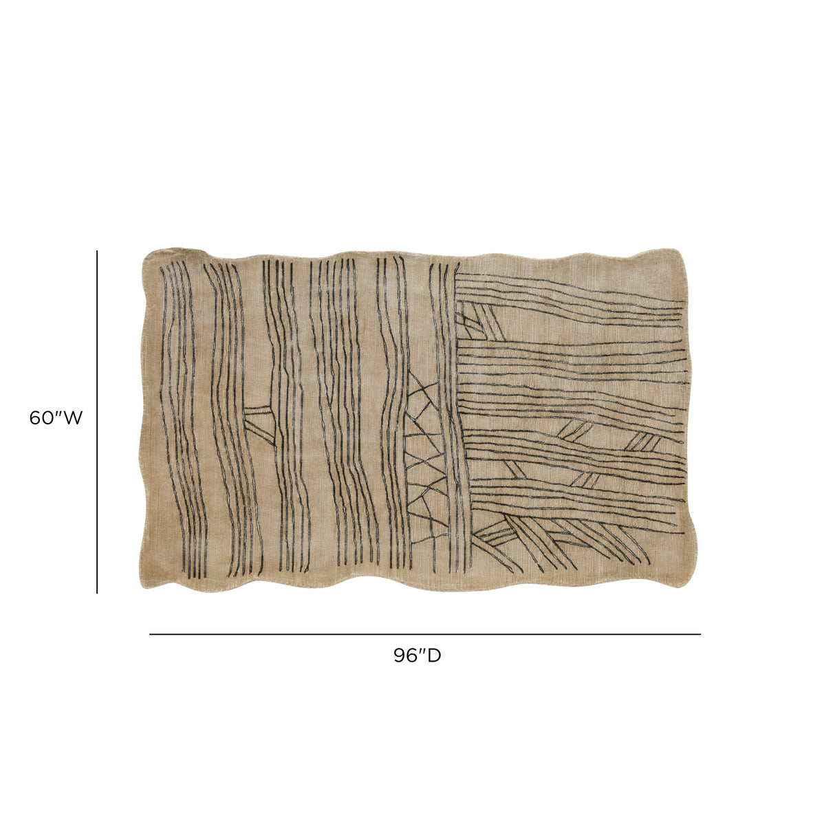 Daphne Natural Hand Tufted Wool Area Rug 5'X8' by TOV Furniture at Eve Furniture