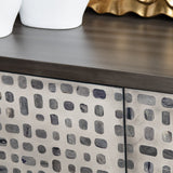 Dapple Brown/Cream Two-Door Cabinet by Crestview at Eve Furniture