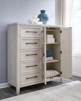 Darbonton Dove White Door Chest by Ashley at Eve Furniture