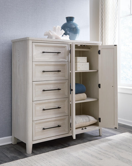 Darbonton Dove White Door Chest by Ashley at Eve Furniture