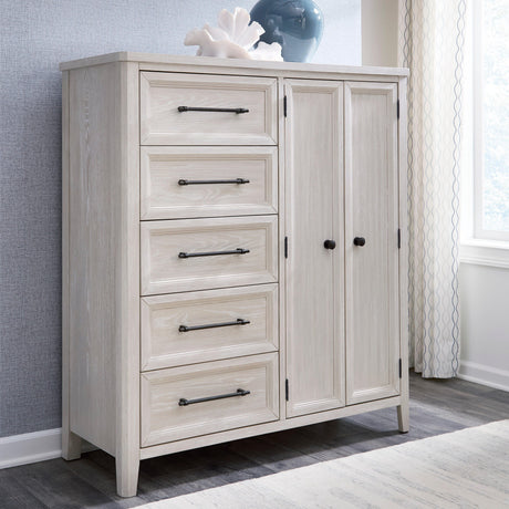 Darbonton Dove White Door Chest by Ashley at Eve Furniture