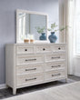 Darbonton Dove White Dresser and Mirror by Ashley at Eve Furniture